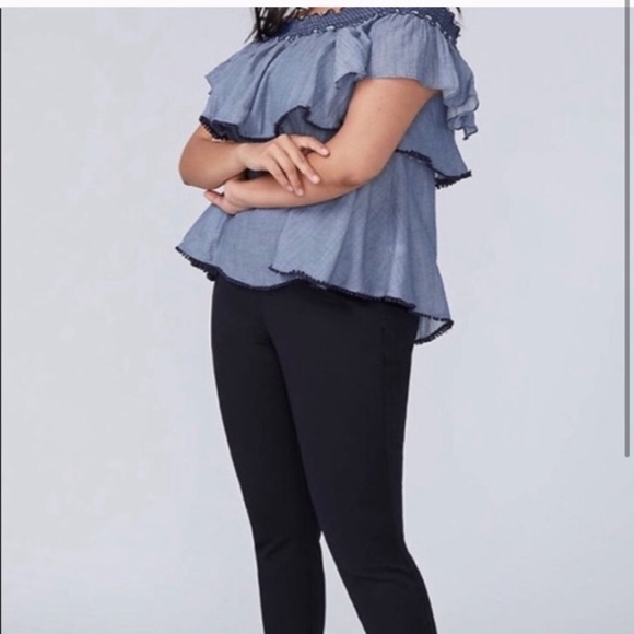 Lane Bryant Chambray Blue Blouse Top;18/20 women’s - Picture 2 of 9